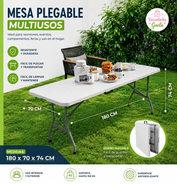 MESA PLEGABLE 180CM