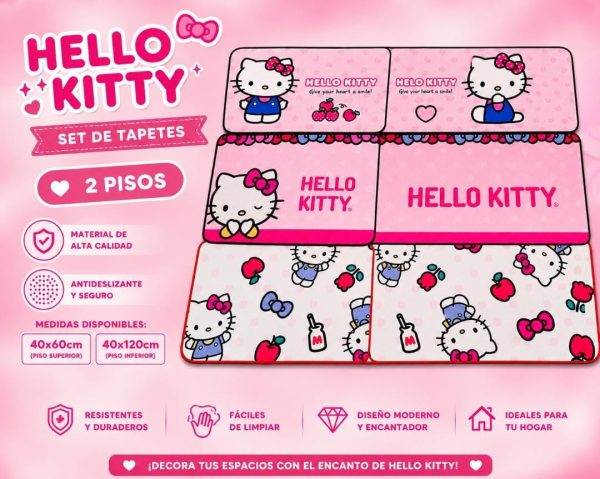 SET DE ALFOMBRAS KITTY