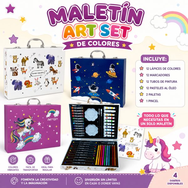 SET DE ARTE MALETIN KAWAII