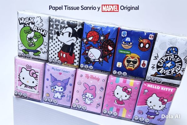 TISSUE X 10 UND MARVEL Y SANRIO